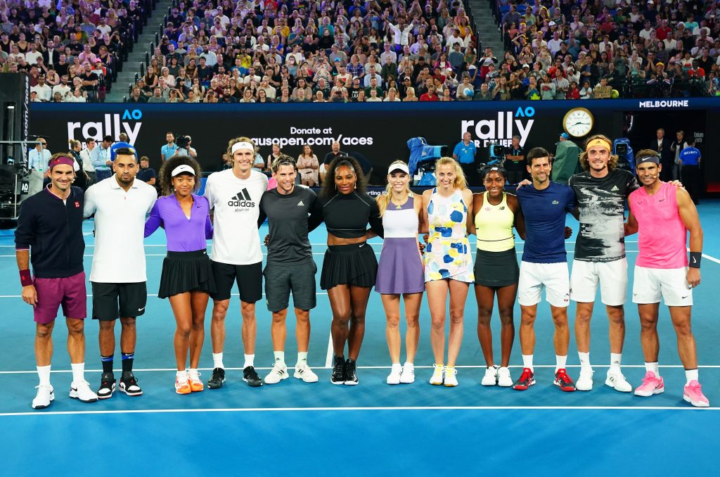 Nadal, Djokovic y Federer contra los incendios en Australia
