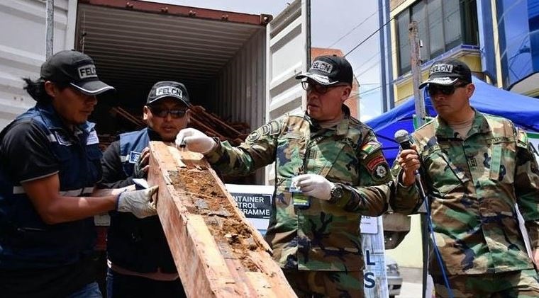 Interceptadas 1,4 toneladas de cocaína pura en Bolivia