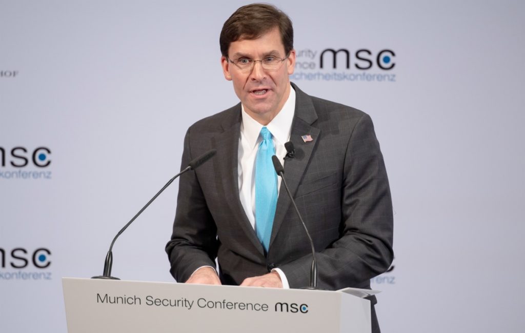Secretario de Defensa Mark Esper alerta de la creciente amenaza que supone China para el orden mundial