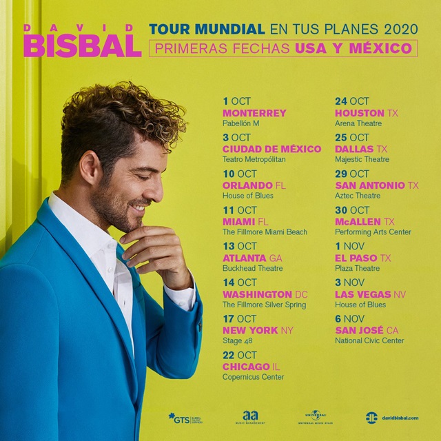 David Bisbal anuncia las primeras fechas de la gira 'En tus planes' en Estados Unidos y México