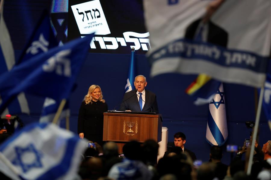 Netanyahu gana las elecciones con el 90% del voto escrutado