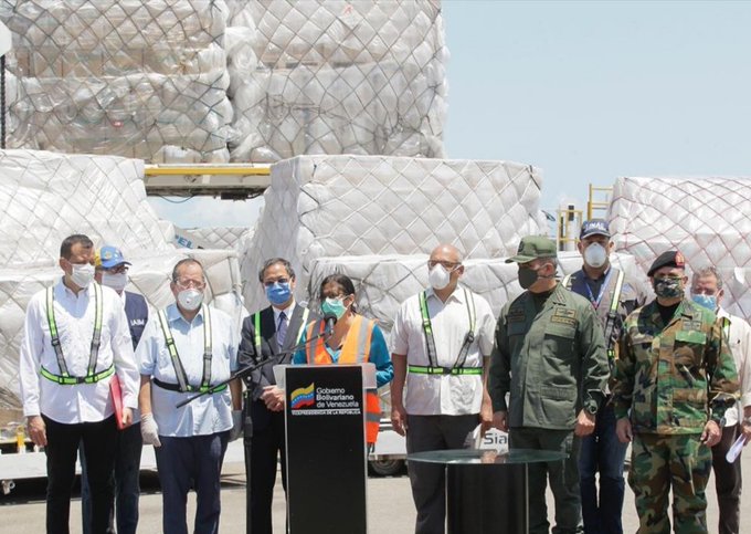Venezuela recibe 55 toneladas de ayuda técnica de China contra el coronavirus