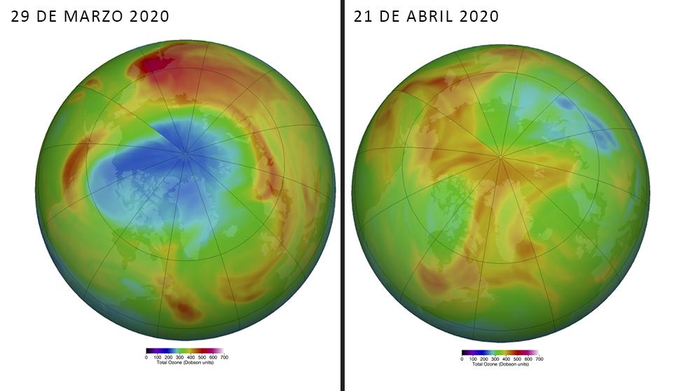 Agujero en la capa de ozono detectado en marzo se cerró
