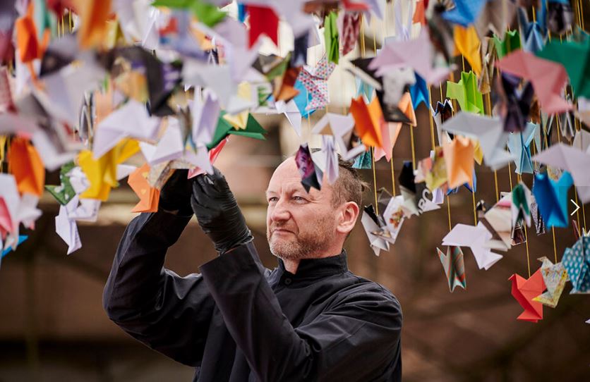 Origamis para recaudar fondos
