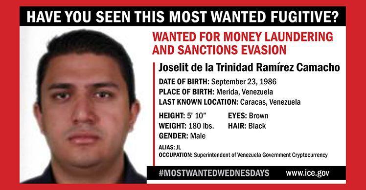 EEUU ofrece recompensa de US$ 5 millones por Joselit Ramírez