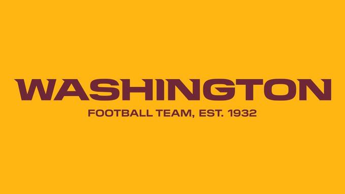 ¡Al menos en 2020! Los Redskins pasan a llamarse Washington Football Team