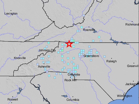 Un terremoto de 5,1 sacudió sureste de EEUU