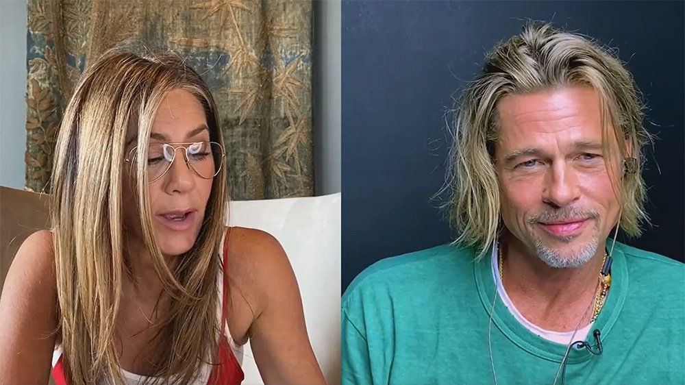 Jennifer Aniston y Brad Pitt "se reencuentran" de forma virtual