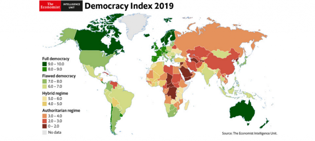 La democracia en el mundo vive su peor momento desde el 2006