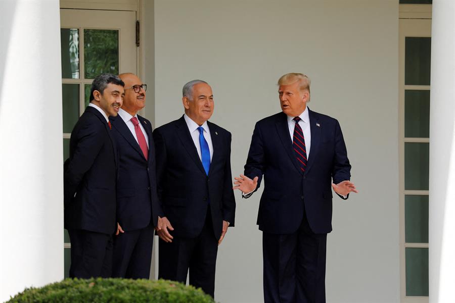 Israel selló históricos acuerdos de Abraham con EAU y Baréin en la Casa Blanca