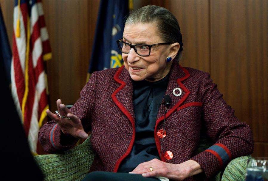 Murió la jueza Ruth Bader Ginsburg del Tribunal Supremo de EEUU