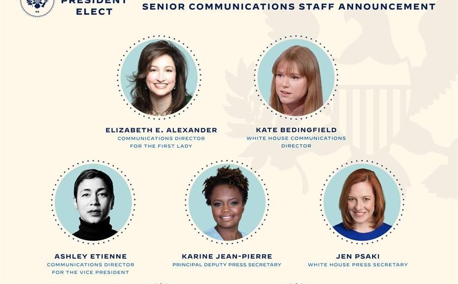 Histórico: solo mujeres integrarán el equipo de comunicación de Biden para la Casa Blanca