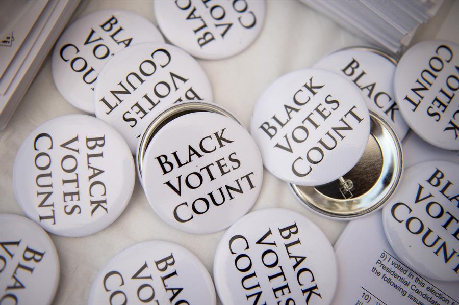 Botones de Black Votes Count en Filadelfia