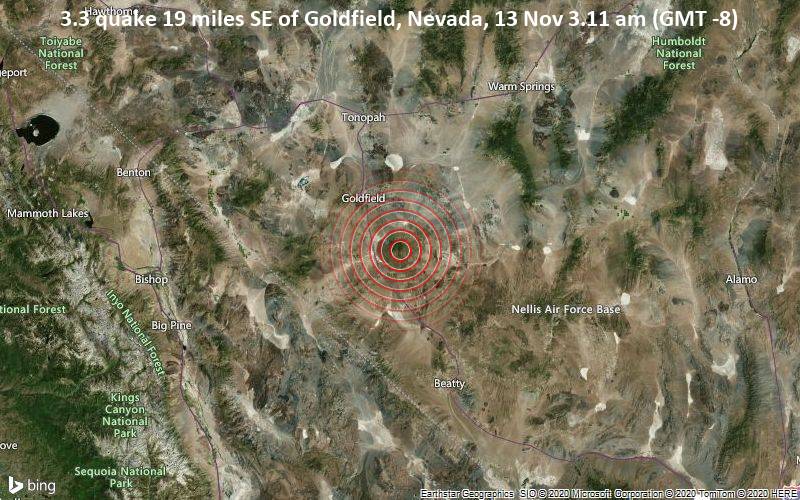 Nevada despertó de golpe con sismo de magnitud 5,5
