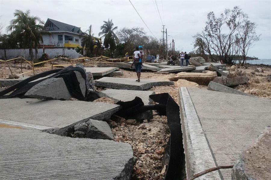Calles destruidas en San Andrés