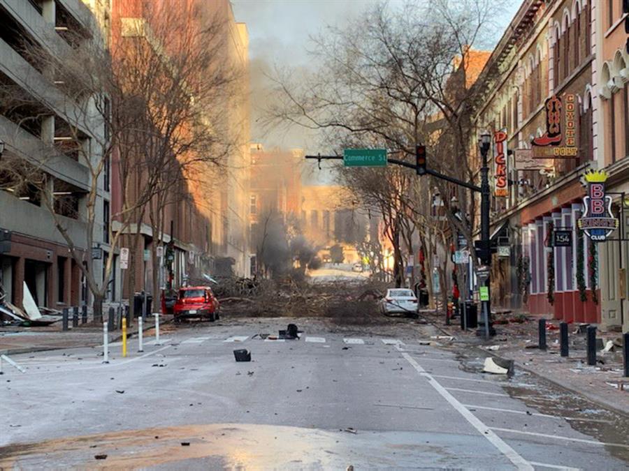 Esto encontró la Policía tras la explosión en Nashville