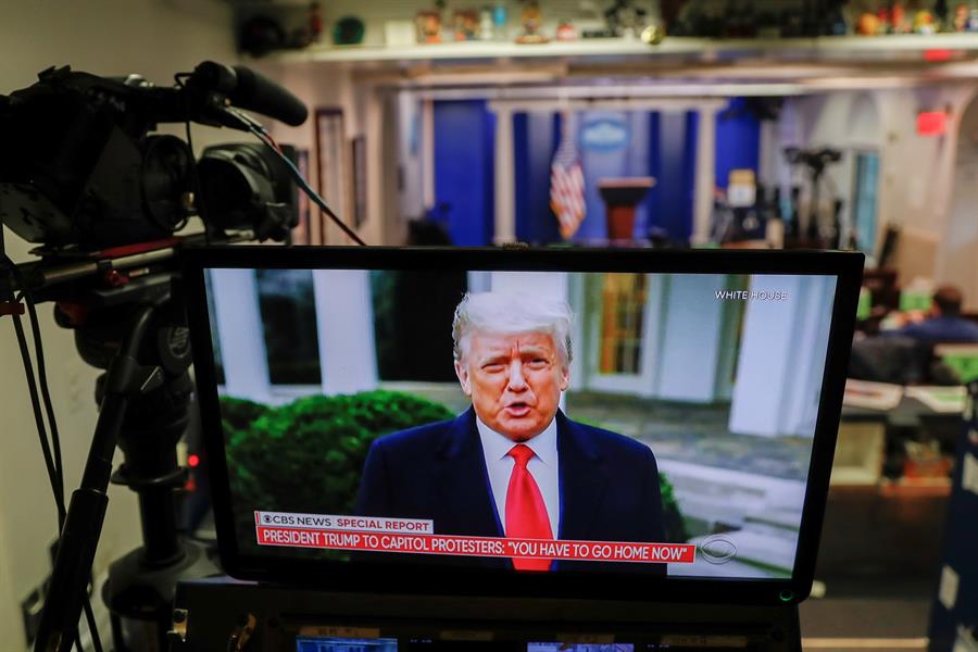 Trump reconoció su derrota y condenó el asalto al Congreso: "Este momento llama a la sanación"