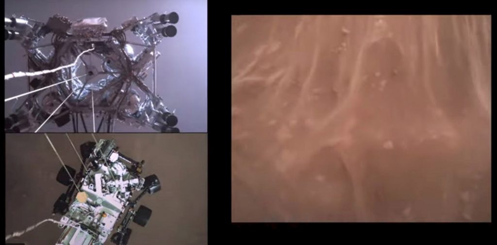 NASA divulga video del aterrizaje de Perseverance en Marte