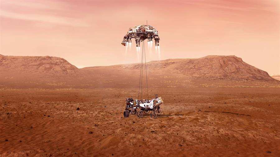 Perseverance llegó con éxito a la superficie de Marte