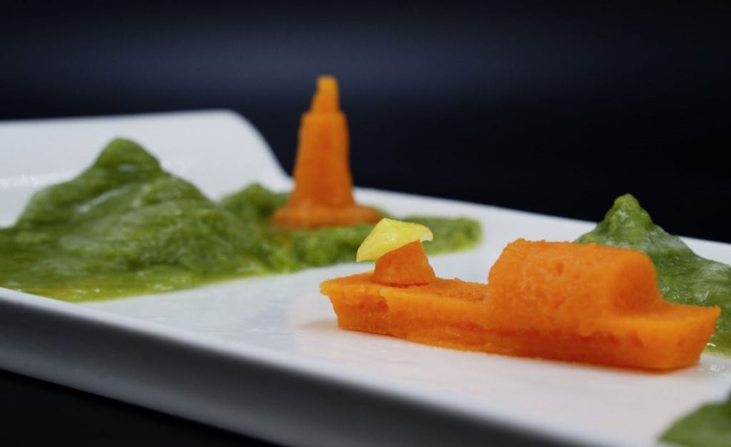 Hacen alimentos en puré con impresoras 3D y usando verduras frescas y congeladas