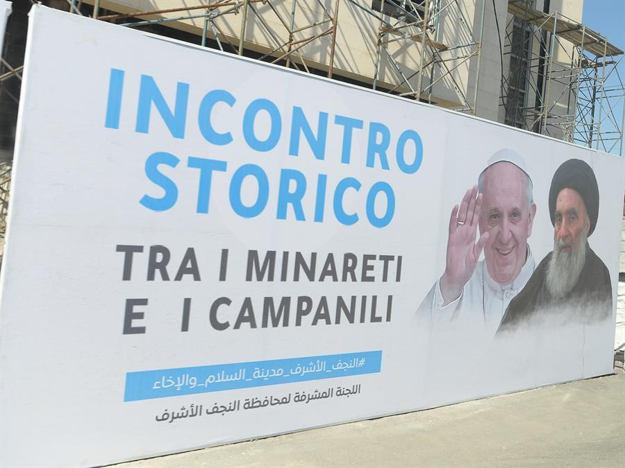El papa Francisco se reunió con el ayatolá Al Sistani en Nayaf