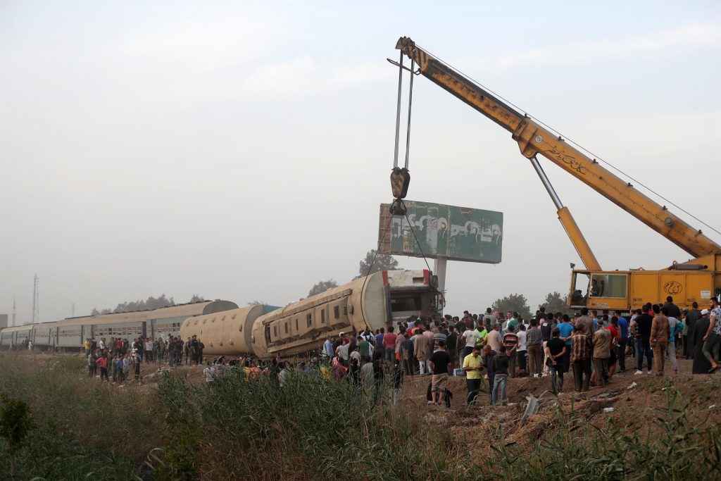 Accidente ferroviario en Egipto provocó al menos 11 muertos y decenas de heridos