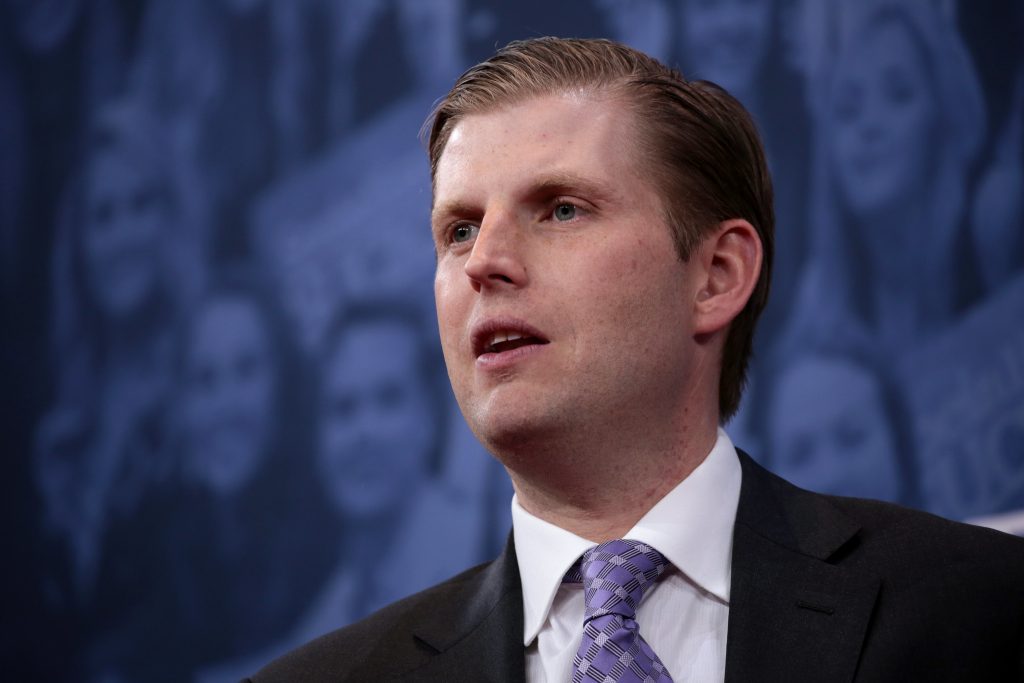 Eric Trump y su esposa se mudan a una casa en Florida