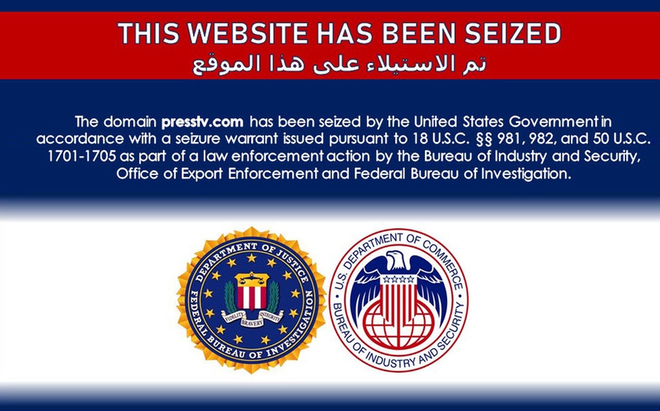 EEUU "confisca" páginas webs de medios estatales de Irán