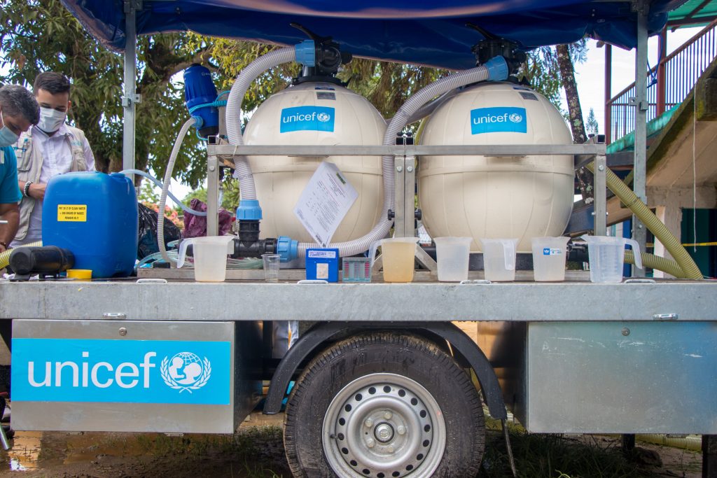 Unicef instala una potabilizadora de agua para 1.950 familias venezolanas