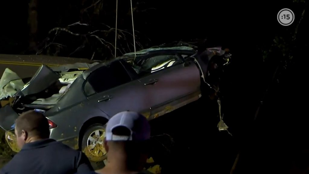 Carretera se hundió tras el paso del huracán Ida en Mississippi
