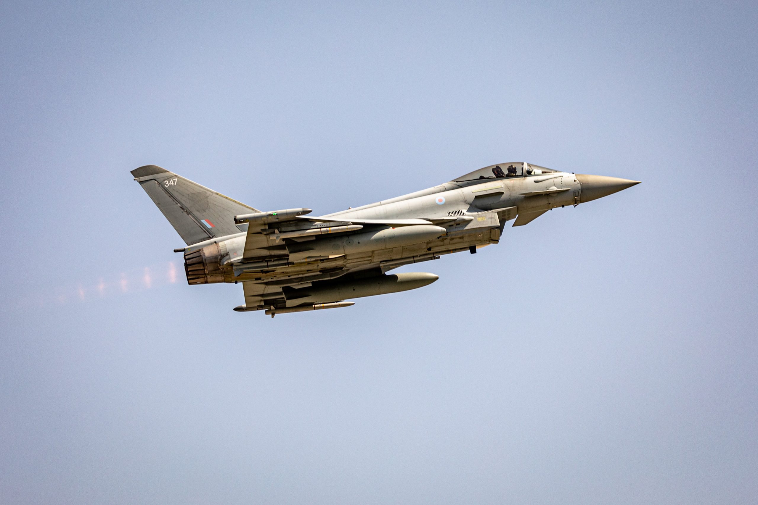 La RAF británica intercepta a dos aviones militares rusos cerca de su espacio aéreo en el mar del Norte