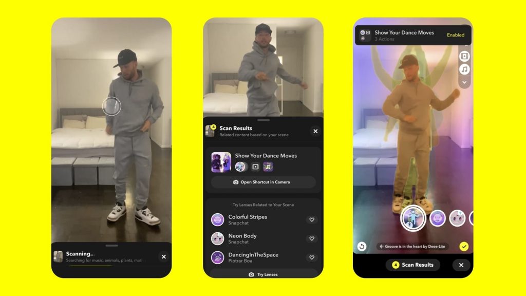 Snapchat amplía funciones de escáner para analizar entornos