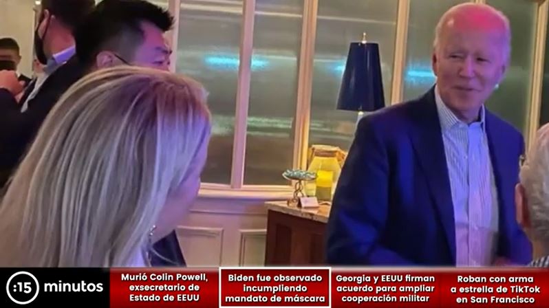 Biden captado sin mascarilla en lujoso restaurante en DC