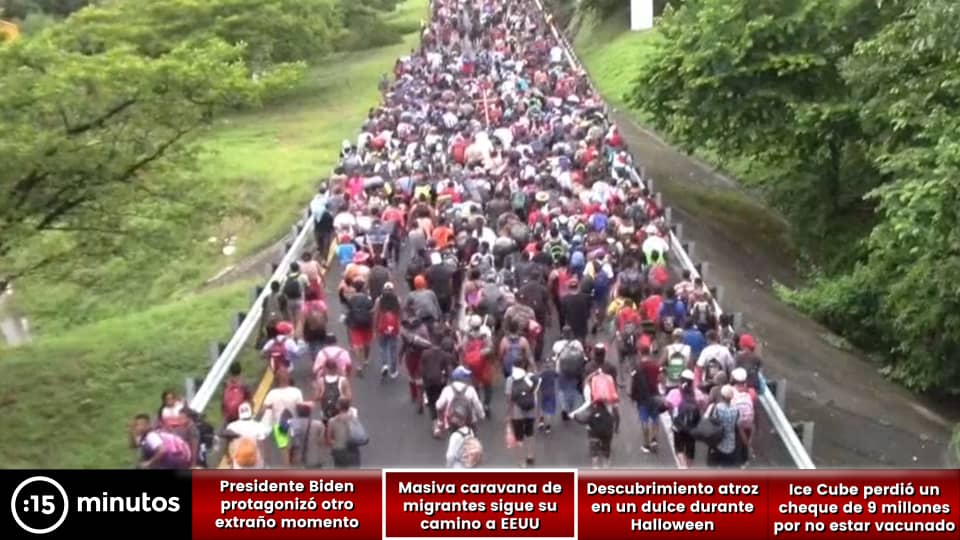Masiva Caravana de migrantes rechazó a México y sigue a EEUU