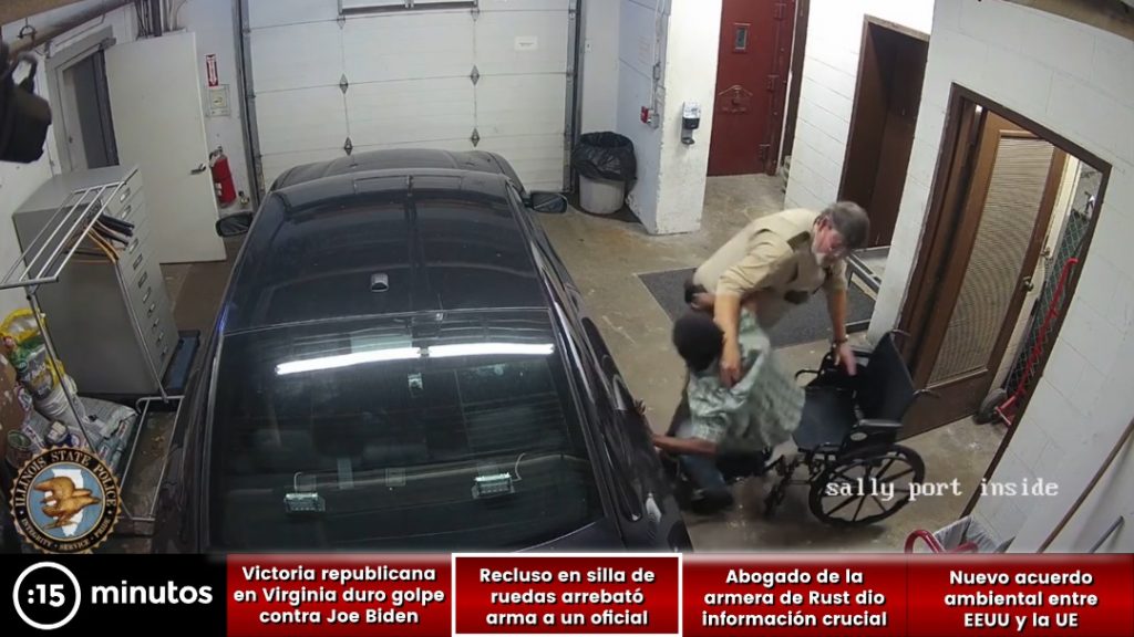 ¡Dramático! Recluso en silla de ruedas desarmó a un oficial en Illinois