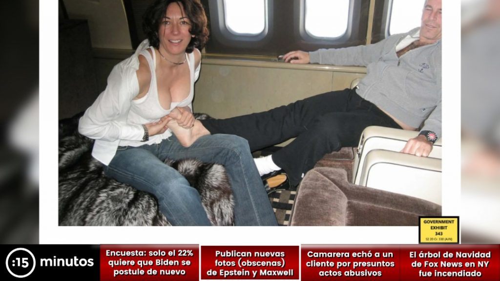 Fiscalía publicó fotos obscenas de Jeffrey Epstein y Ghislaine Maxwell