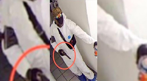 Sujetos asaltan banco en Ciudad de México vestidos con trajes de sanitización