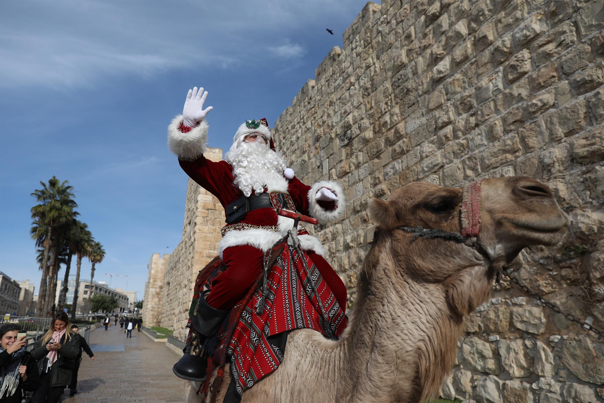 Tierra Santa última los preparativos para celebrar la Nochebuena y Navidad