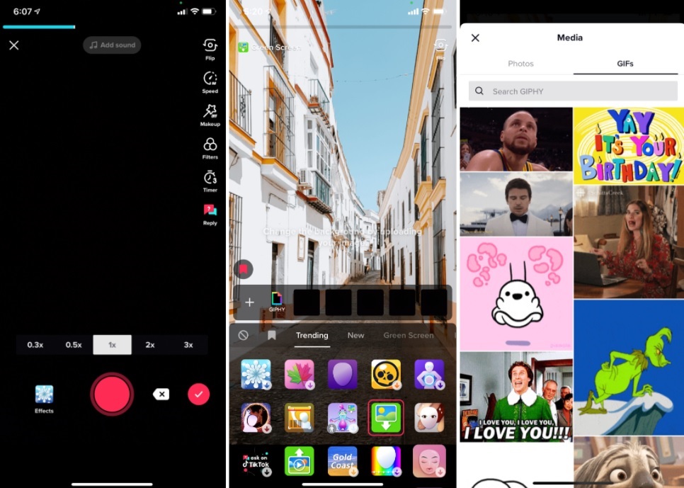 TikTok implementa la carga de vídeos en HD a 1080p y amplía la pantalla verde con gifs