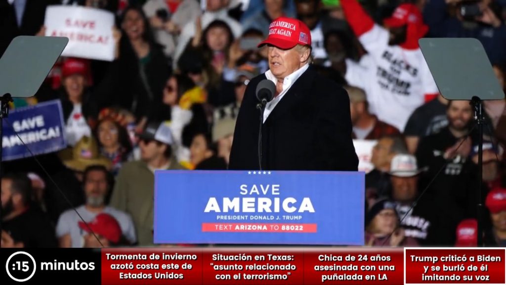 Trump imitó a Biden y desató risas en su mitin en Arizona