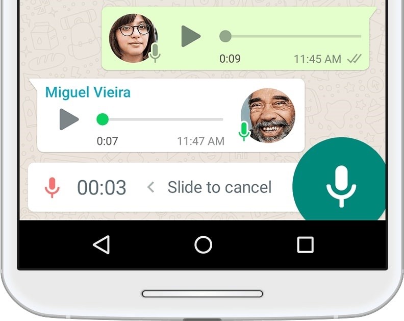WhatsApp implementa las notas de voz con previsualización de las ondas sonoras