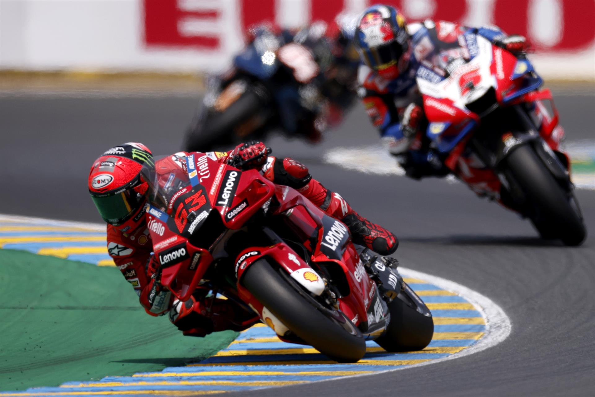 Bagnaia y Miller le dan el "doblete" a Ducati en la MotoGP