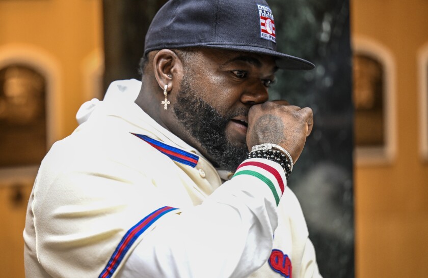 David Ortiz, emocionado en su primera visita a Cooperstown