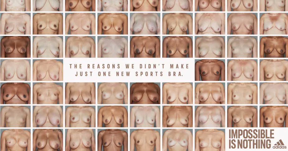 (+Foto) Campaña de Adidas con senos desnudos genera críticas en Reino Unido
