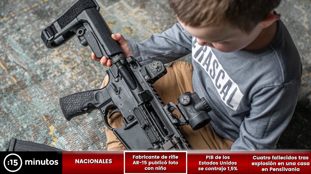 Noticiero 15 minutos news: Daniel Defense emitió una publicidad de un niño con la misma arma que el atacante de Uvalde