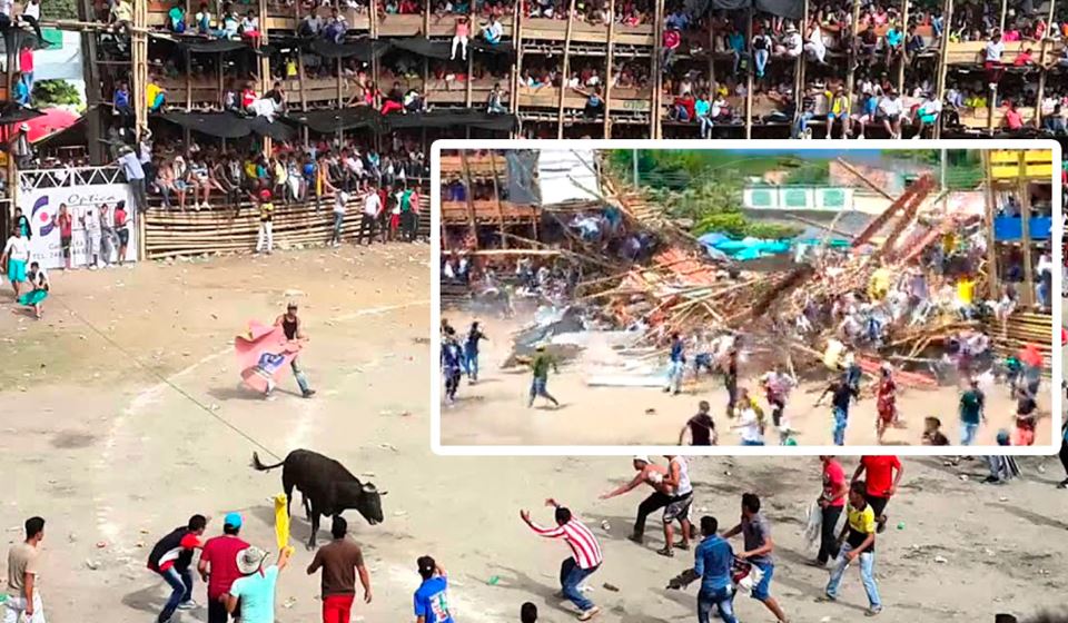 Al menos 4 muertos por desplome de palco de una plaza de toros en Colombia