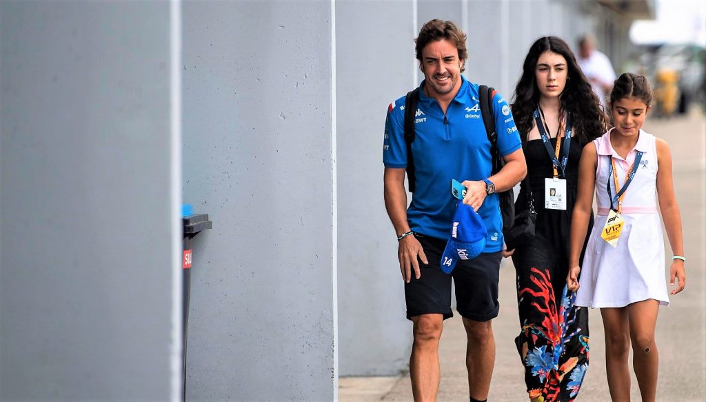 Alonso festejó su 41 cumpleaños con su familia en el Hungaroring