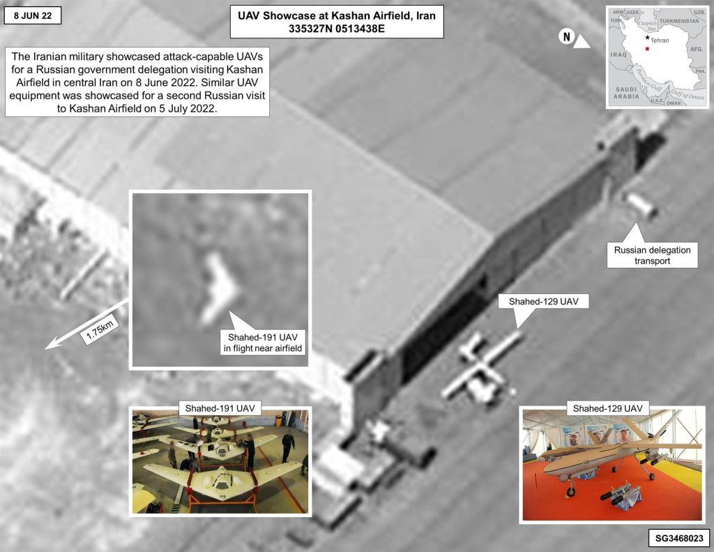 EEUU asegura que una delegación rusa visitó Irán para ver drones armados