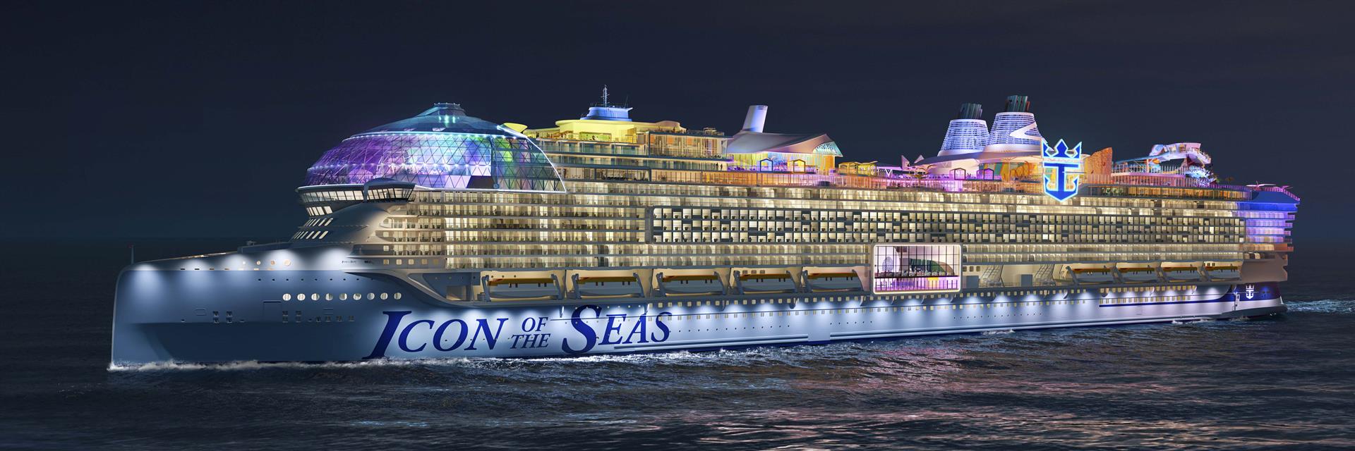 (+Video) El crucero Icon Of The Seas de Royal Caribbean tendrá 19 pisos, 7 piscinas y más de 40 locales