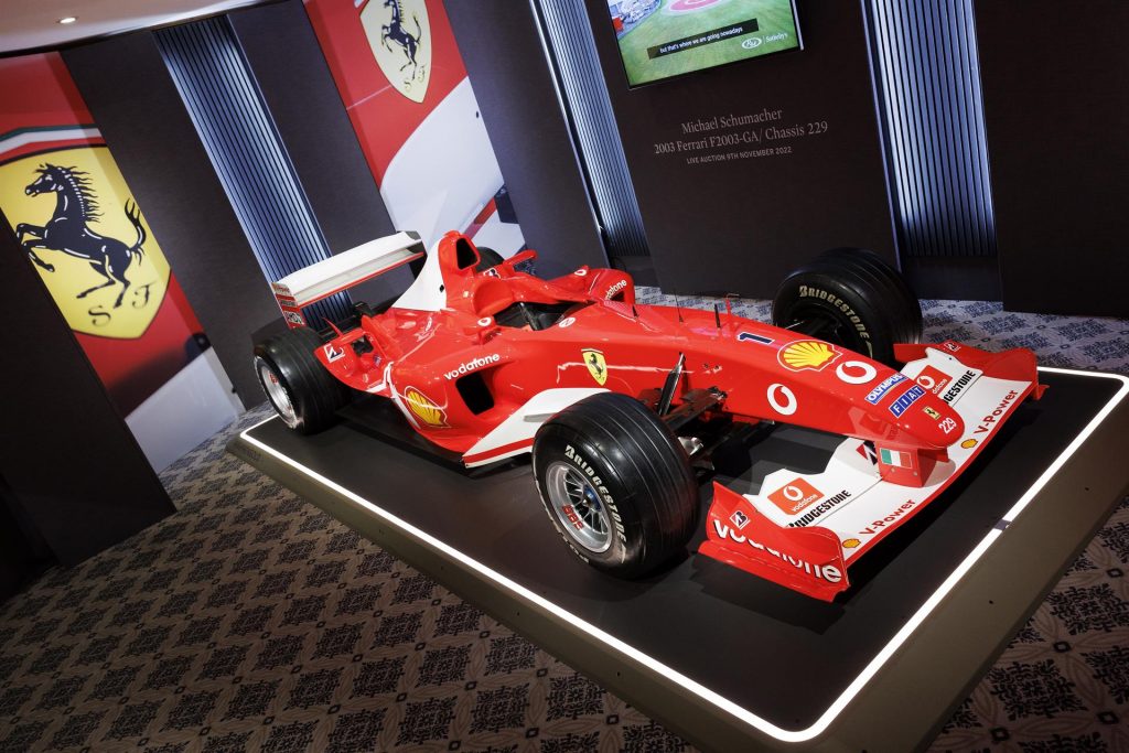 A subasta el Ferrari con el que Schumacher ganó su sexto título en 2003